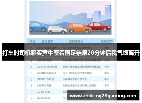 打车时司机聊买黄牛票看国足结果20分钟后我气愤离开 打车时司机聊买黄牛票看国足结果20分钟后我气愤离开