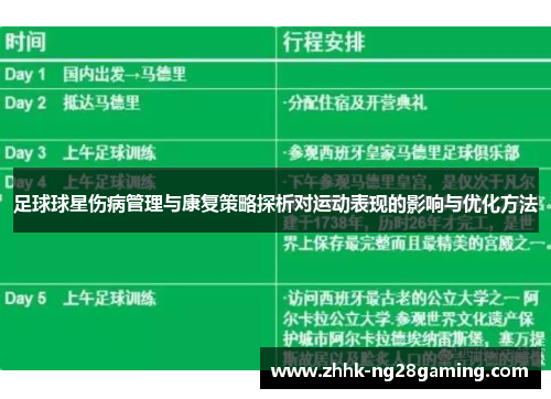 足球球星伤病管理与康复策略探析对运动表现的影响与优化方法